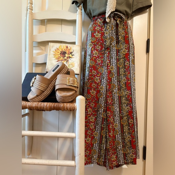 kristine nicole Pants - Ladies flair flower pants, boho chic, by Kristin Nicole